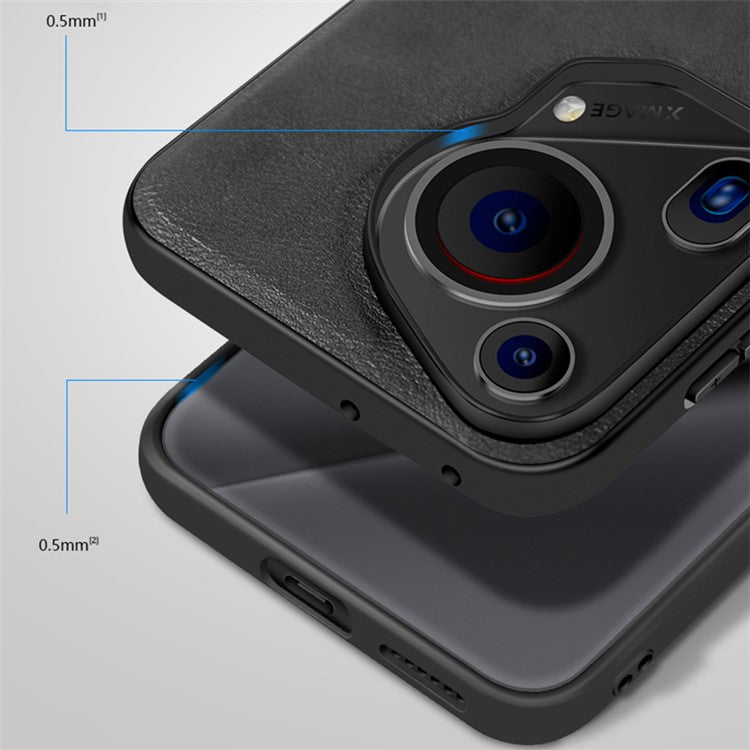 X-LEVEL Bojue-3 Series For Huawei Pura 70 Ultra Case PU Leather+TPU+PC Phone Cover - Black