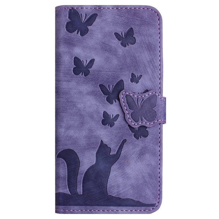 For Samsung Galaxy A25 5G (Global) (161.0 X 76.5 X 8.3mm) Case PU Leather Phone Wallet Cover - Purple