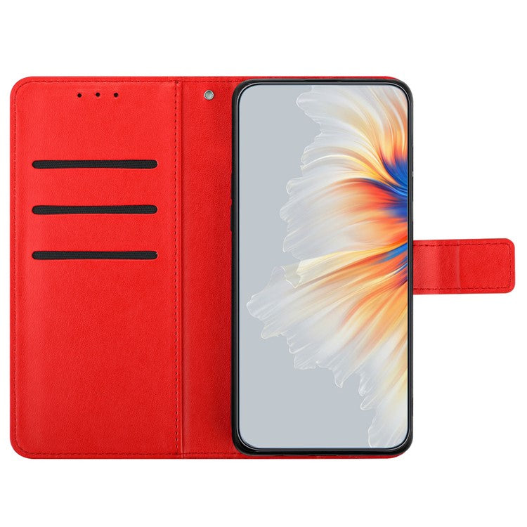 For Google Pixel 8a Case PU Leather Mandala Imprinted Phone Cover - Red