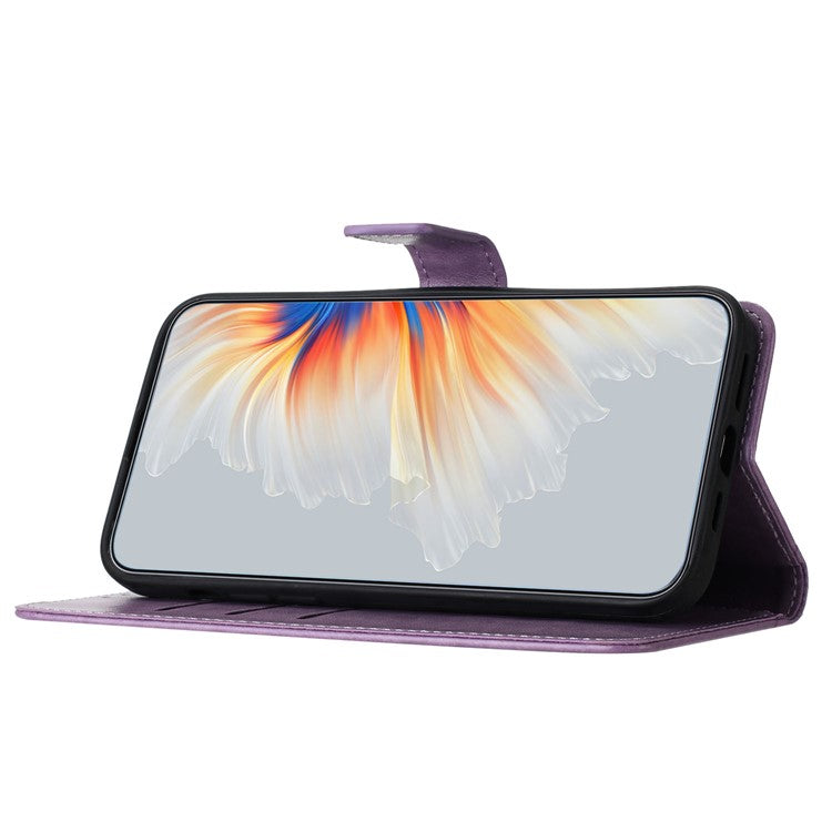 For Google Pixel 8a Case PU Leather Mandala Imprinted Phone Cover - Purple