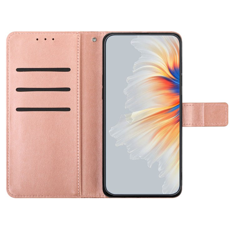 For Google Pixel 8a Case PU Leather Mandala Imprinted Phone Cover - Rose Gold
