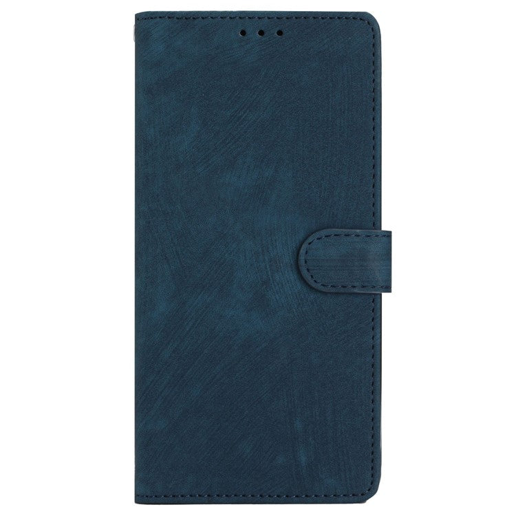For Google Pixel 8a Case Skin-Touch PU Leather Card Holder Phone Cover - Blue