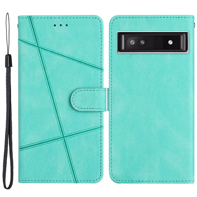 For Google Pixel 8a Case Stand Wallet Leather Phone Cover Crazy Horse Texture - Green