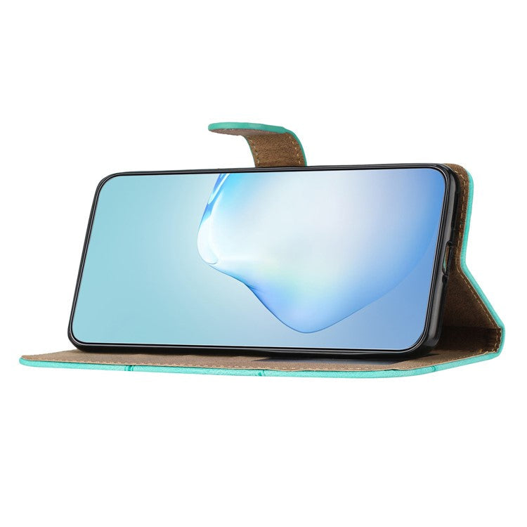 For Google Pixel 8a Case Stand Wallet Leather Phone Cover Crazy Horse Texture - Green