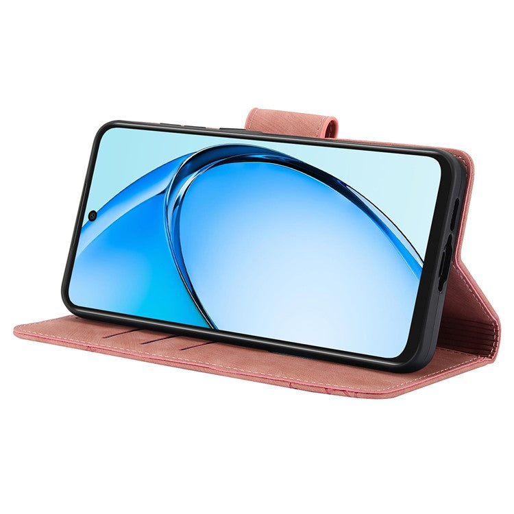 SY-001 For Oppo A60 4G Case with Hand Strap Butterfly Flower Leather Wallet Phone Cover - Pink