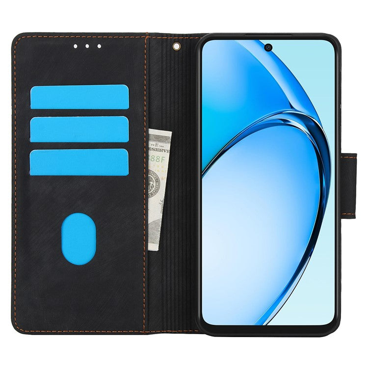 SY-001 For Oppo A60 4G Case with Hand Strap Butterfly Flower Leather Wallet Phone Cover - Black