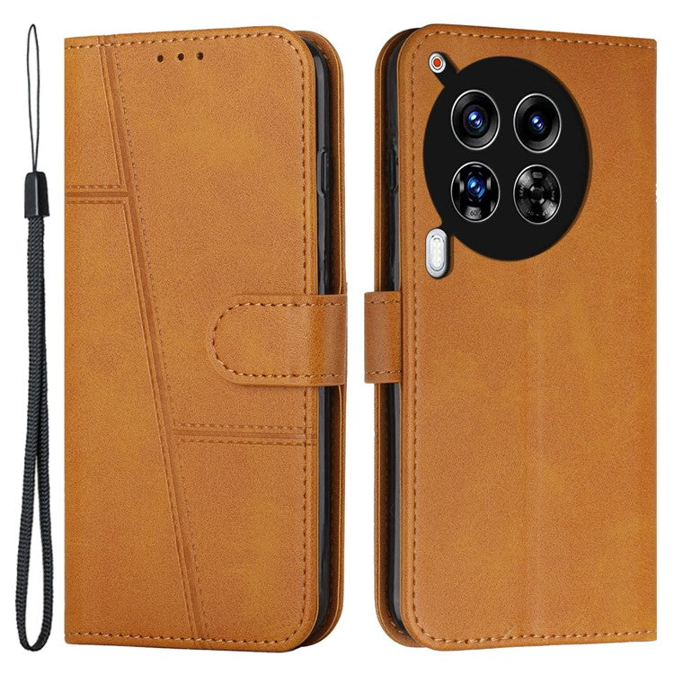 For TECNO Camon 30 4G / 5G Phone Case Anti-Scratch PU Leather Stand Wallet Cover - Yellow