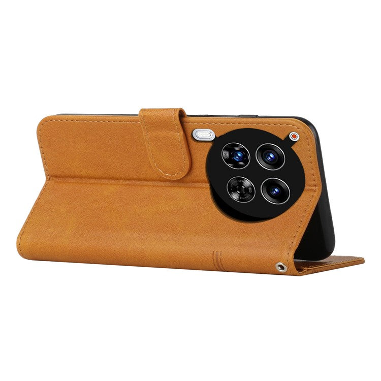 For TECNO Camon 30 4G / 5G Phone Case Anti-Scratch PU Leather Stand Wallet Cover - Yellow