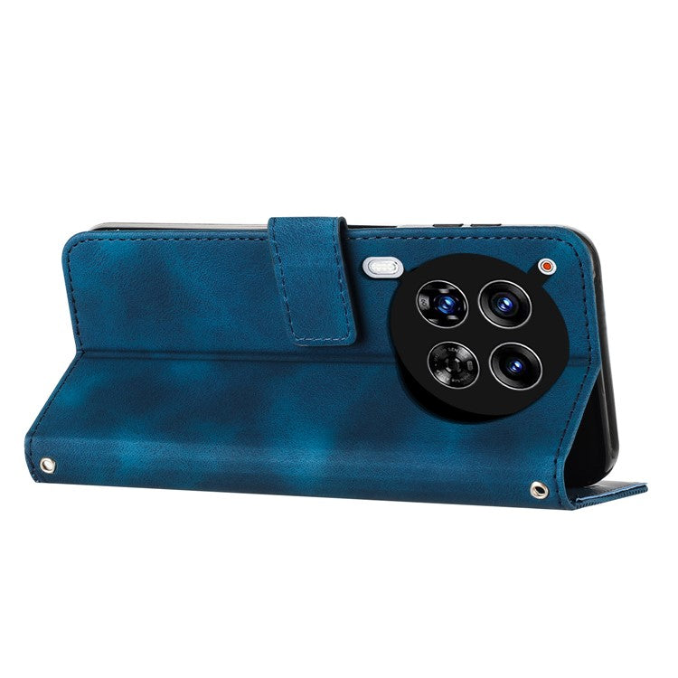 For TECNO Camon 30 4G / 5G Case Wallet PU Leather Triangle Design Phone Cover - Sapphire