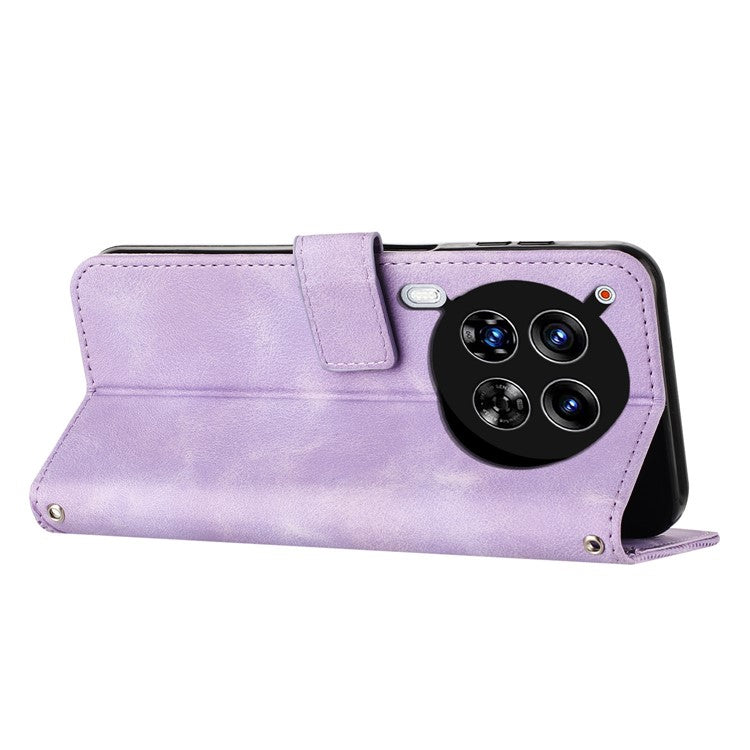 For TECNO Camon 30 4G / 5G Case Wallet PU Leather Triangle Design Phone Cover - Purple