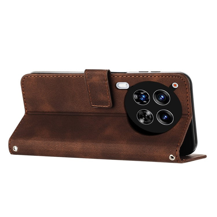 For TECNO Camon 30 4G / 5G Case Wallet PU Leather Triangle Design Phone Cover - Brown