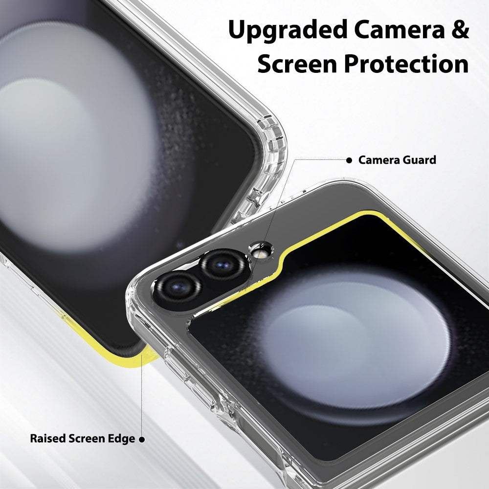 For Samsung Galaxy Z Flip7 FE 5G / Z Flip6 5G Case TPU+Acrylic Clear Phone Cover, One-Piece Design