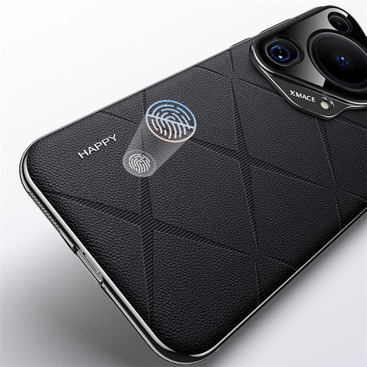 For Huawei Pura 70 Ultra Case PU Leather + Hard PC Phone Cover Anti-Fingerprint - Brown