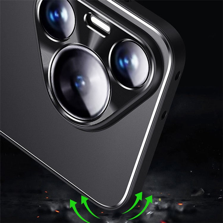 For Huawei Pura 70 Case Aluminium Alloy+TPU Protective Phone Cover - Silver