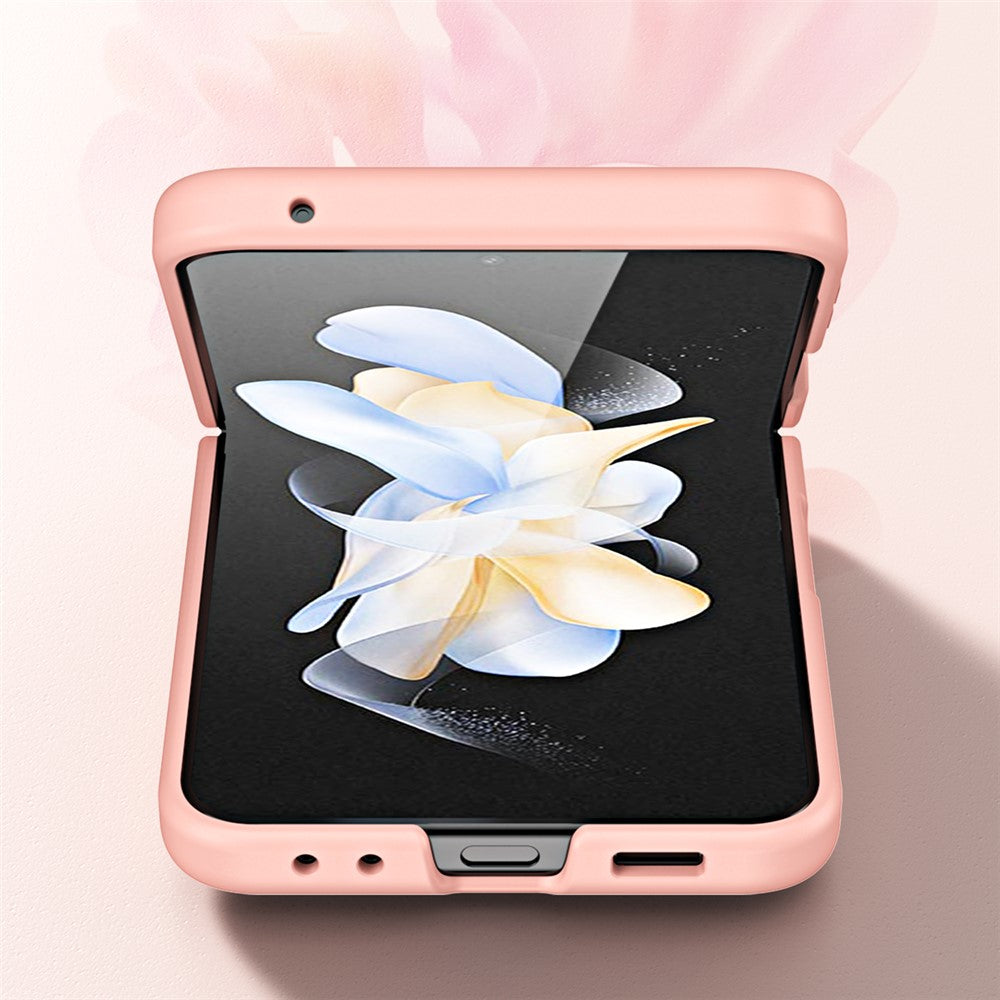 For Samsung Galaxy Z Flip7 FE 5G / Z Flip6 5G / Z Flip5 5G Hard PC Phone Case Retractable Strap Hinge Protection Phone Cover - Black