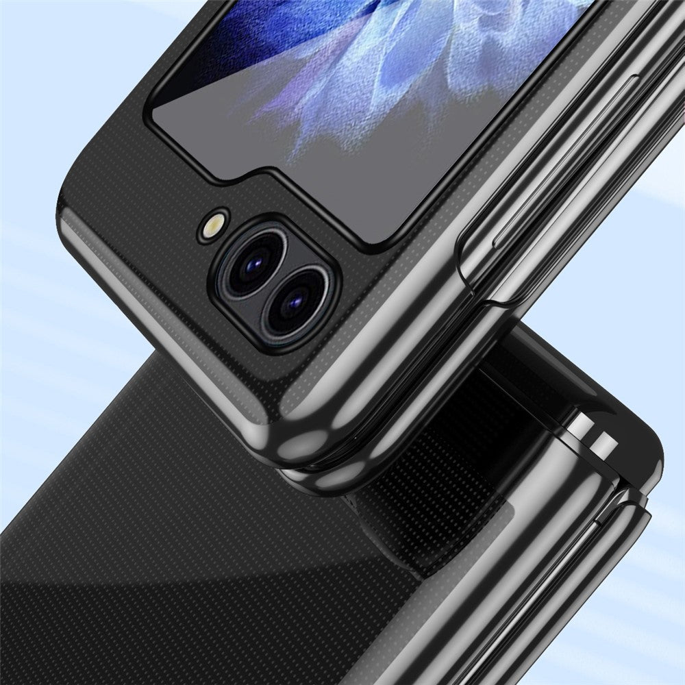 For Samsung Galaxy Z Flip7 FE 5G / Z Flip6 5G / Z Flip5 5G Case Clear PC Electroplating Hard Phone Cover - Midnight Green