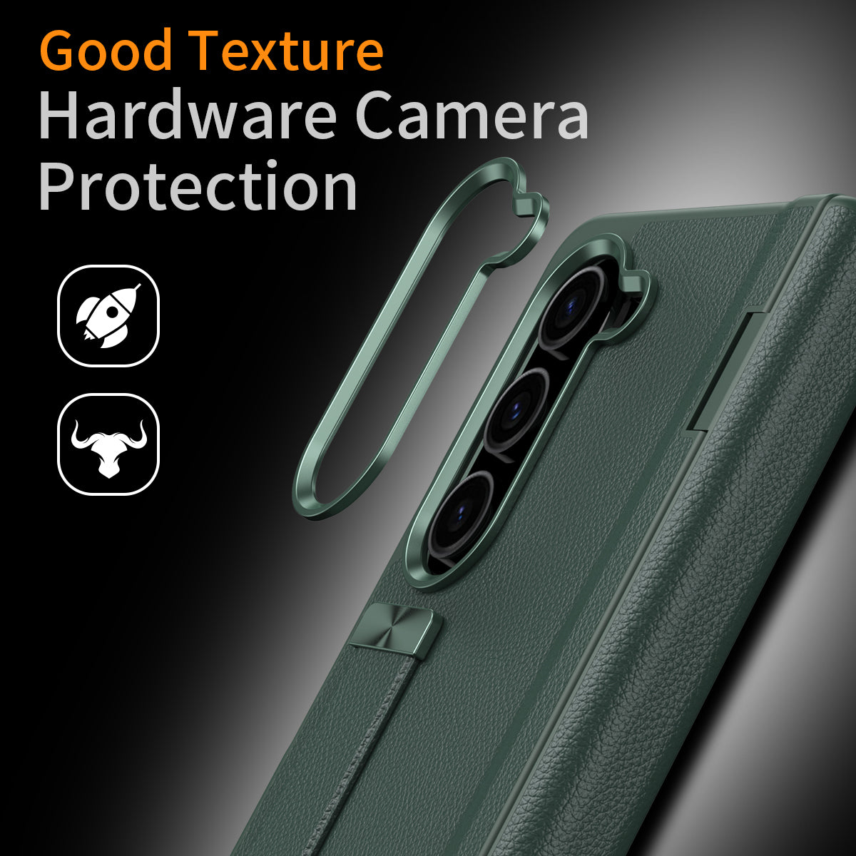 For Samsung Galaxy Z Fold6 5G Kickstand Case Anti-Drop Hard PC Phone Cover - Green