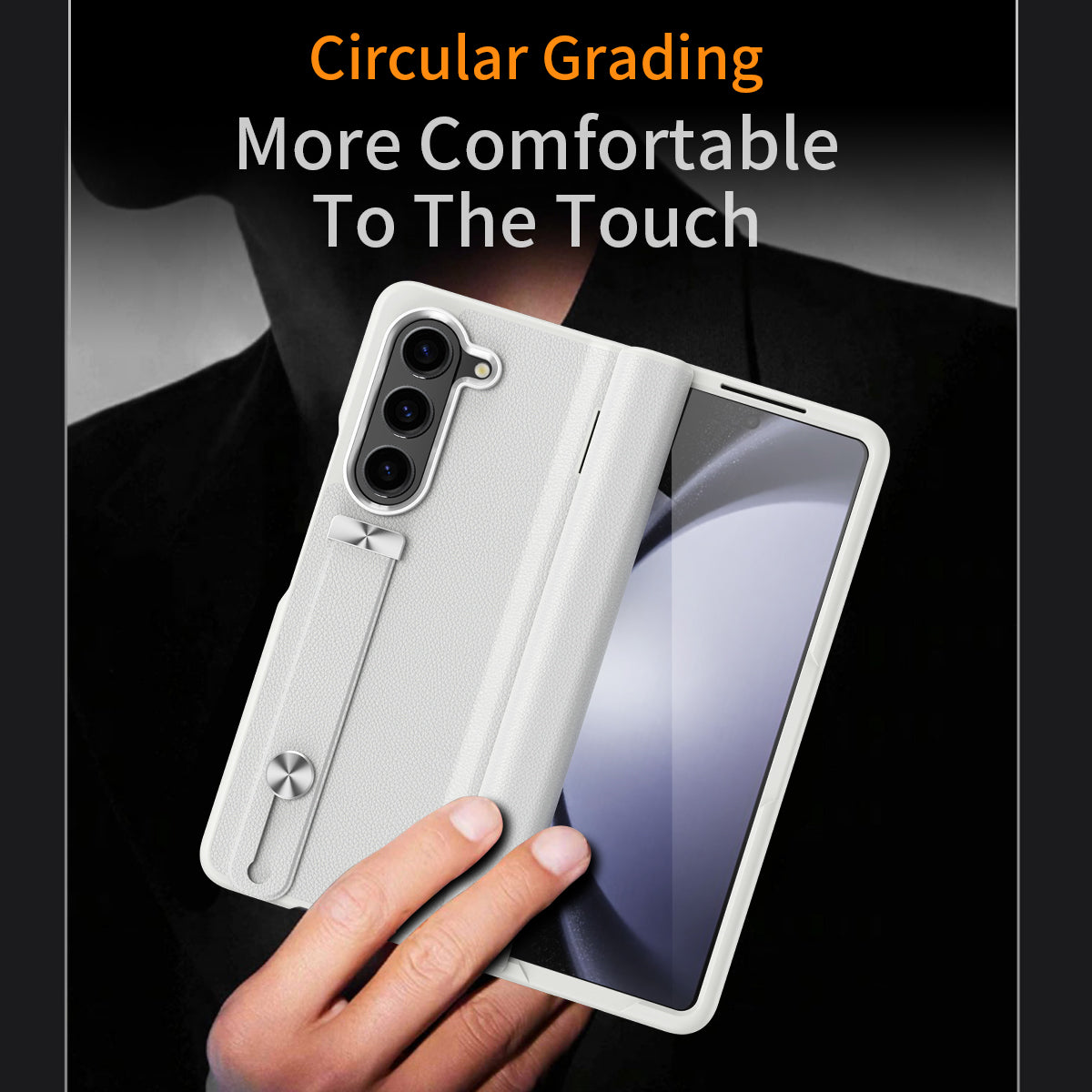 For Samsung Galaxy Z Fold6 5G Kickstand Case Anti-Drop Hard PC Phone Cover - White