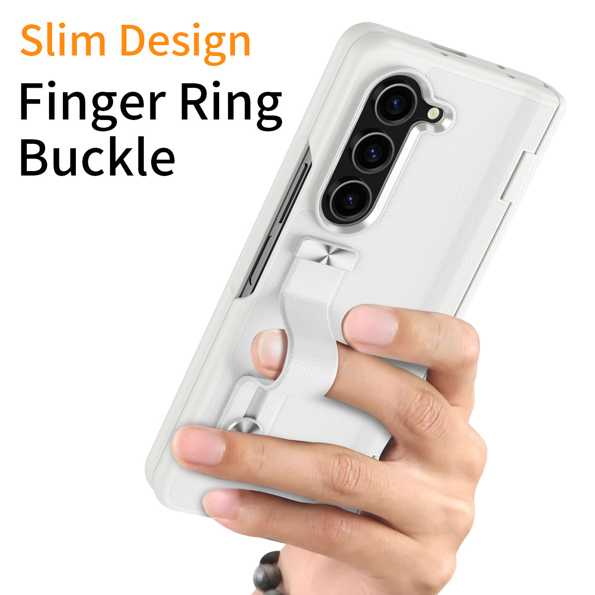 For Samsung Galaxy Z Fold6 5G Kickstand Case Anti-Drop Hard PC Phone Cover - White