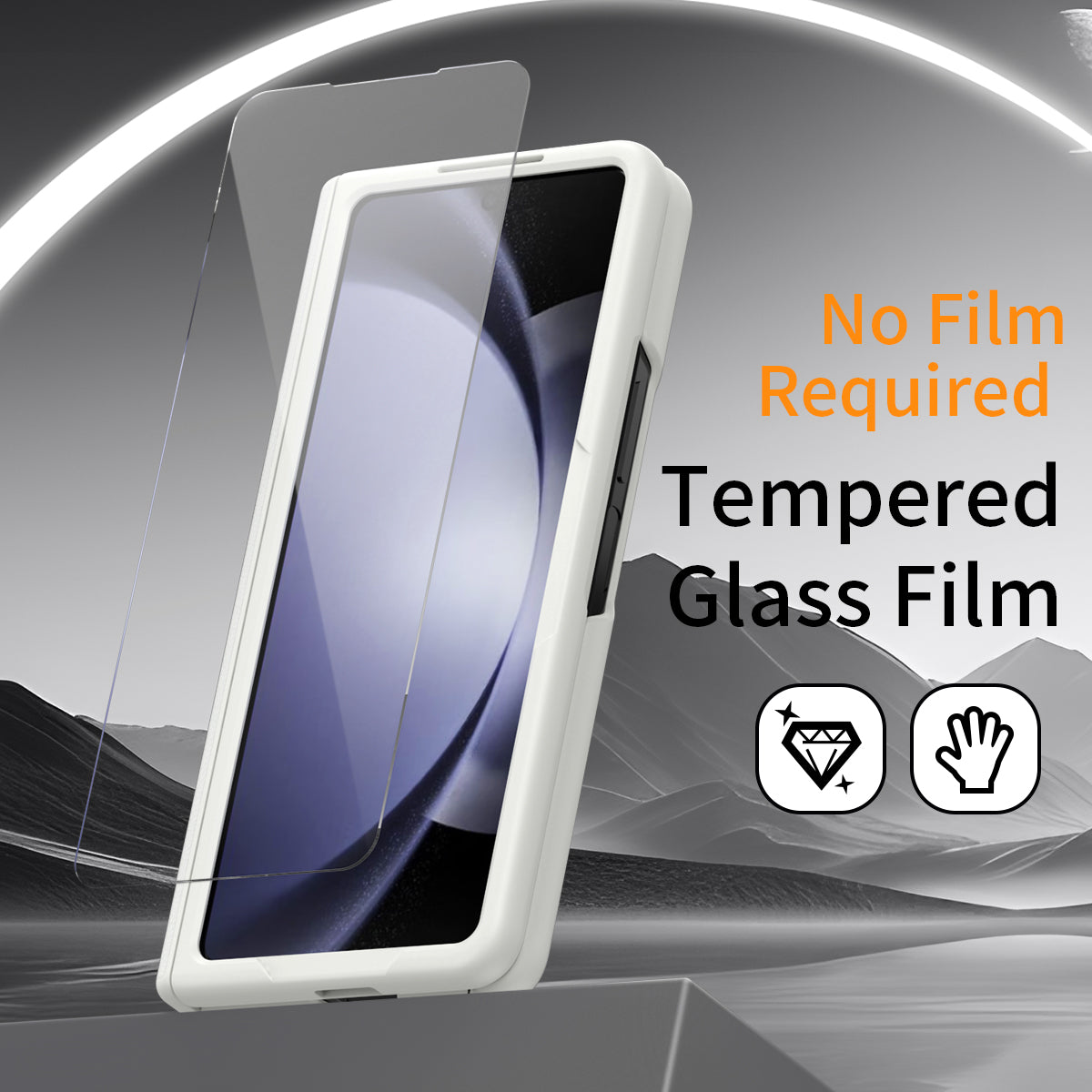For Samsung Galaxy Z Fold6 5G Kickstand Case Anti-Drop Hard PC Phone Cover - White