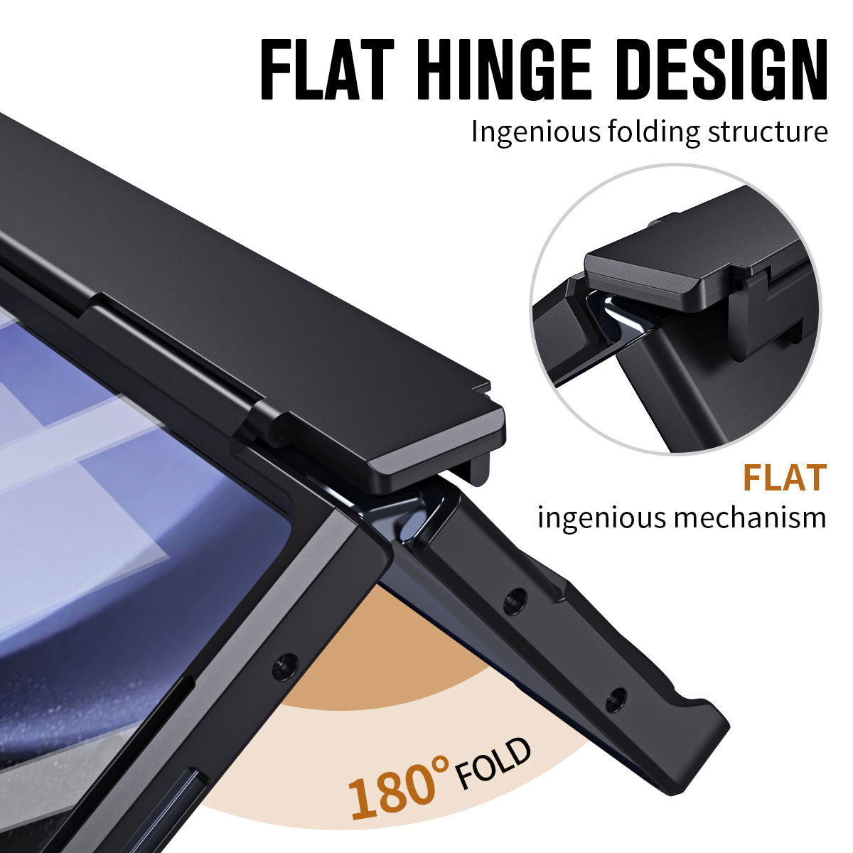 For Samsung Galaxy Z Fold6 5G Case Kickstand Hard PC Phone Cover with Stylus - Black
