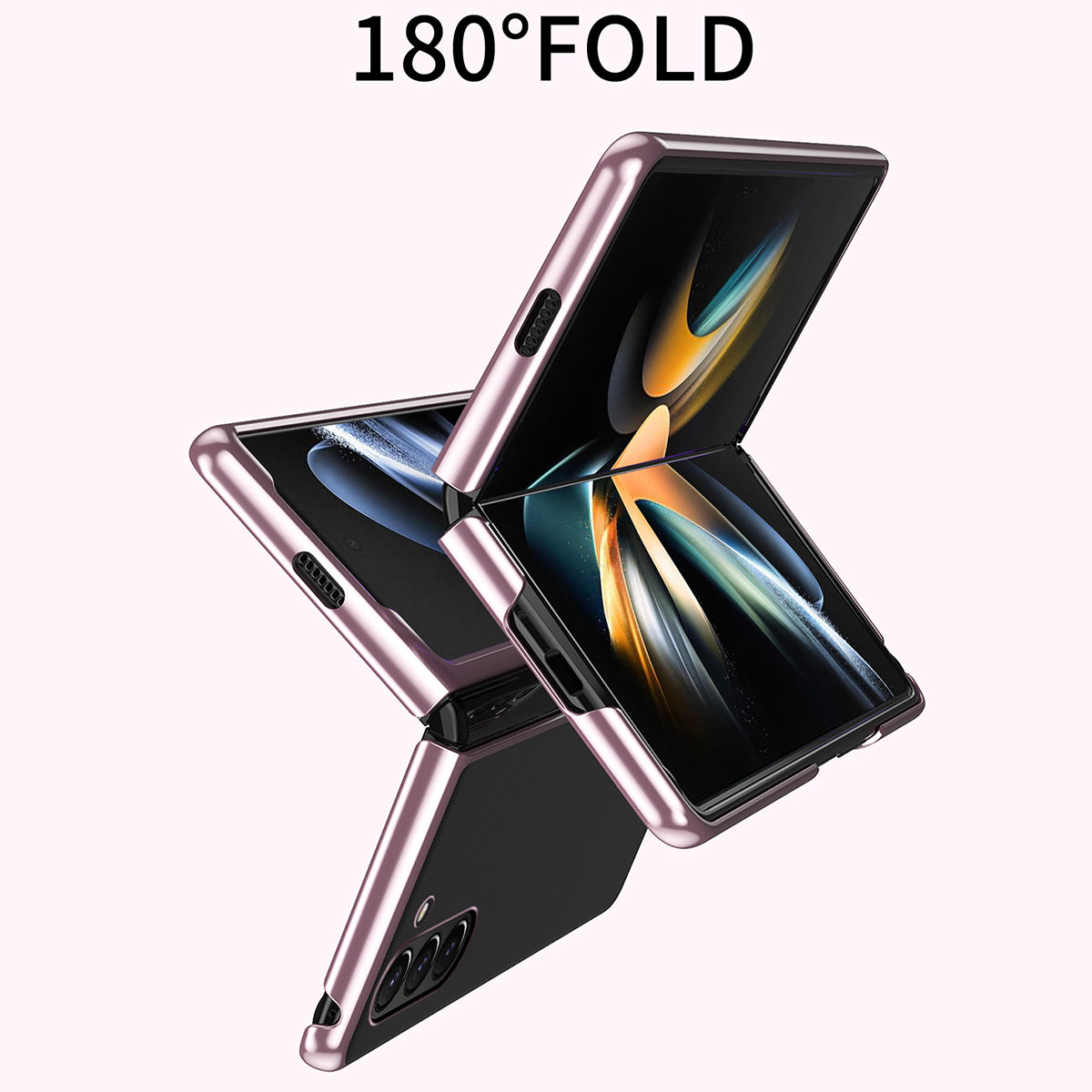 For Samsung Galaxy Z Fold6 5G Case Clear PC Electroplating Hard Phone Cover - Silver
