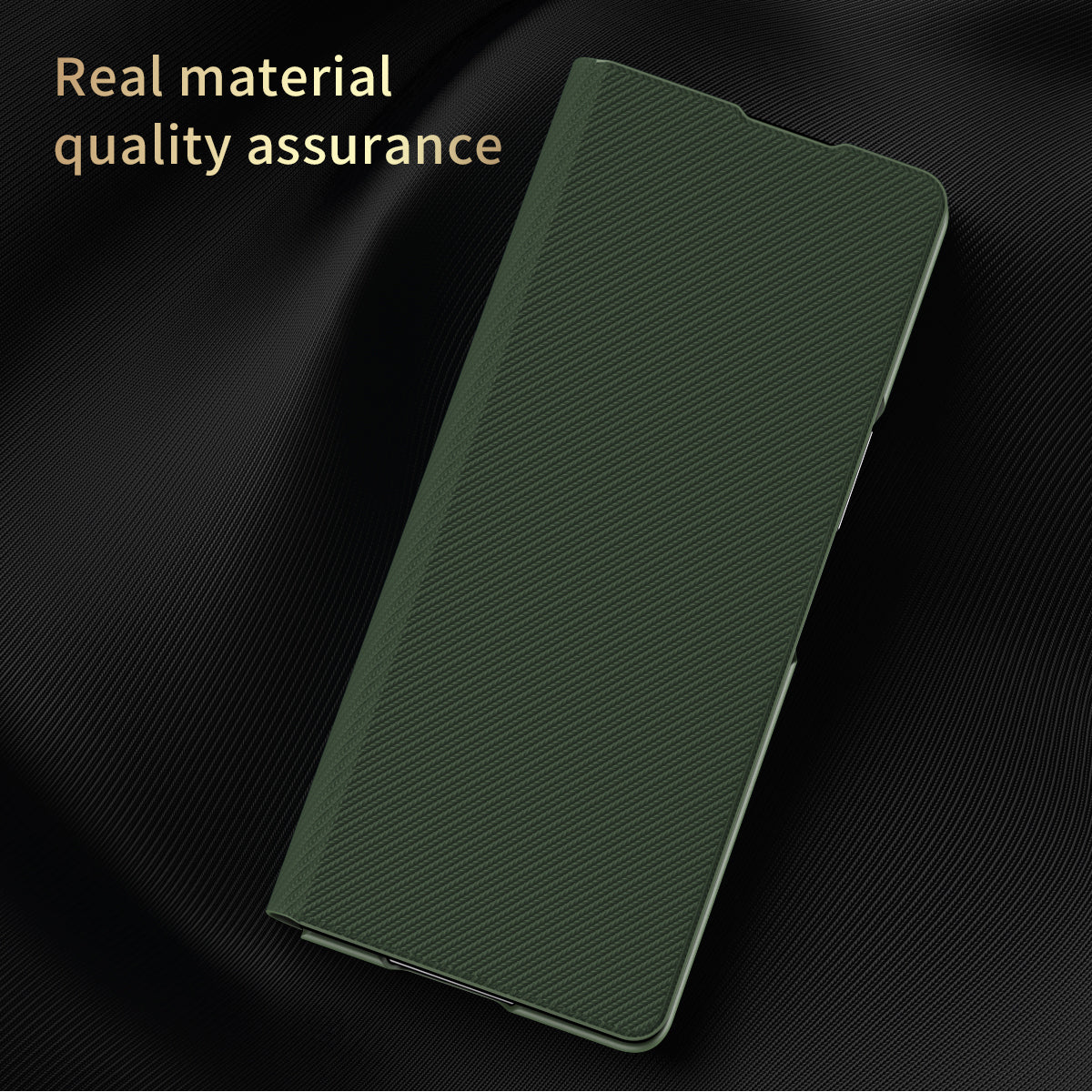 For Samsung Galaxy Z Fold6 5G Case Kevlar Texture Leather+PC Stand Phone Cover - Black