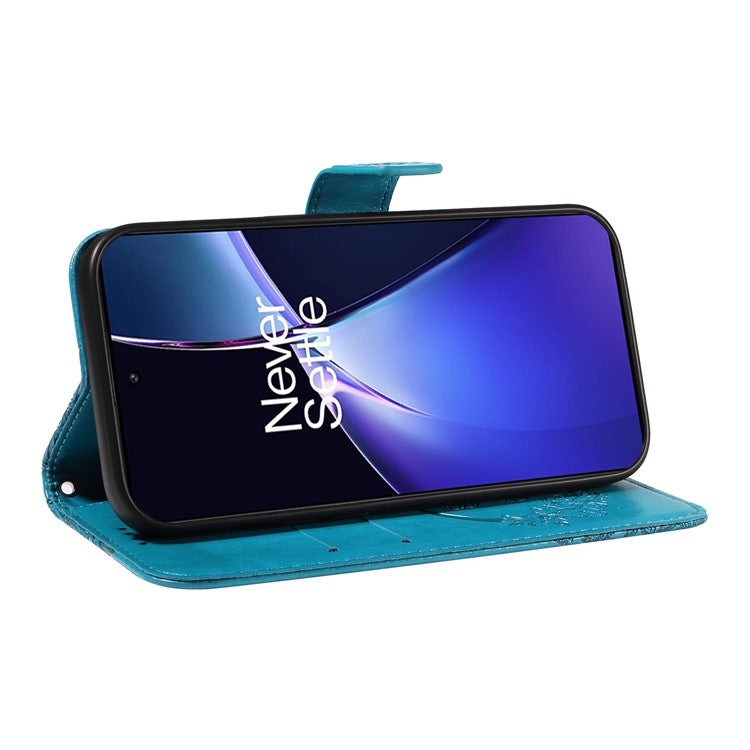 For OnePlus Nord CE4 5G Phone Case Wholesale Butterfly Leather Wallet Cover - Blue