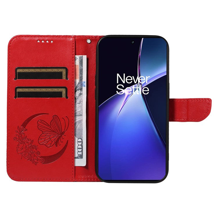 For OnePlus Nord CE4 5G Phone Case Wholesale Butterfly Leather Wallet Cover - Red