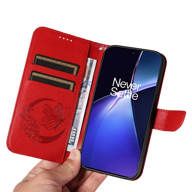 For OnePlus Nord CE4 5G Phone Case Wholesale Butterfly Leather Wallet Cover - Red