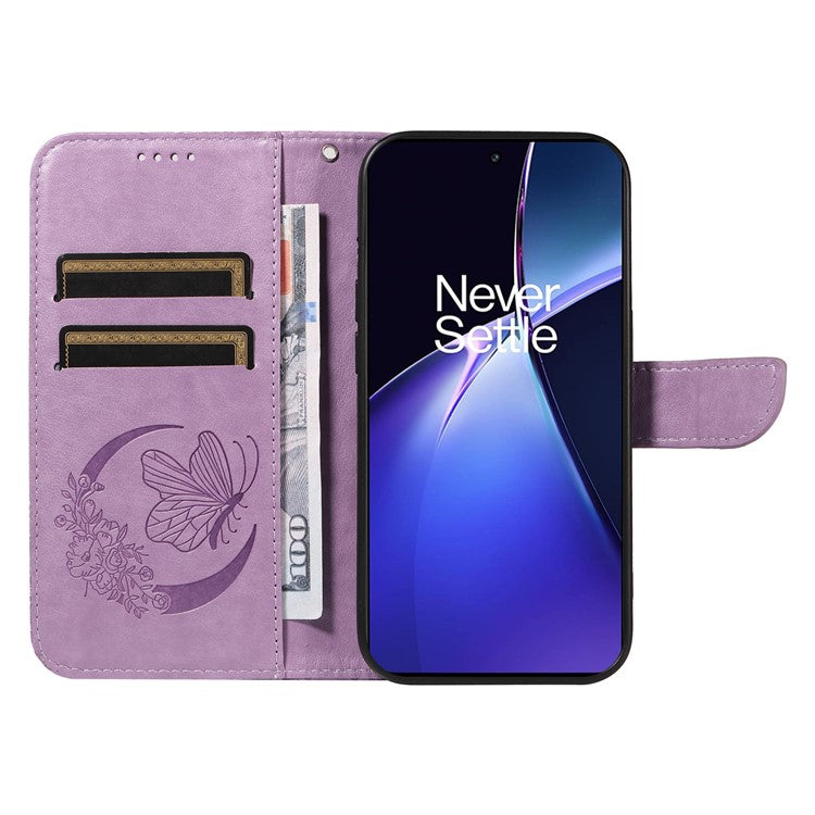 For OnePlus Nord CE4 5G Phone Case Wholesale Butterfly Leather Wallet Cover - Light Purple