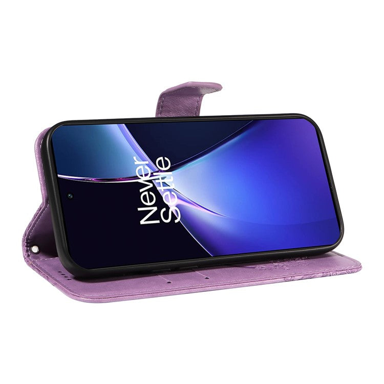 For OnePlus Nord CE4 5G Phone Case Wholesale Butterfly Leather Wallet Cover - Light Purple