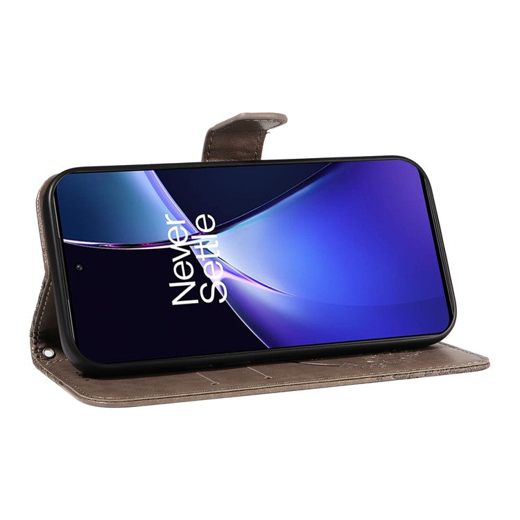 For OnePlus Nord CE4 5G Phone Case Wholesale Butterfly Leather Wallet Cover - Grey