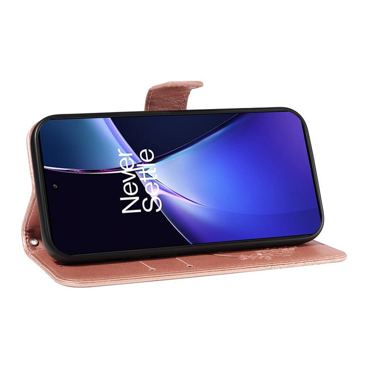 For OnePlus Nord CE4 5G Phone Case Wholesale Butterfly Leather Wallet Cover - Rose Gold