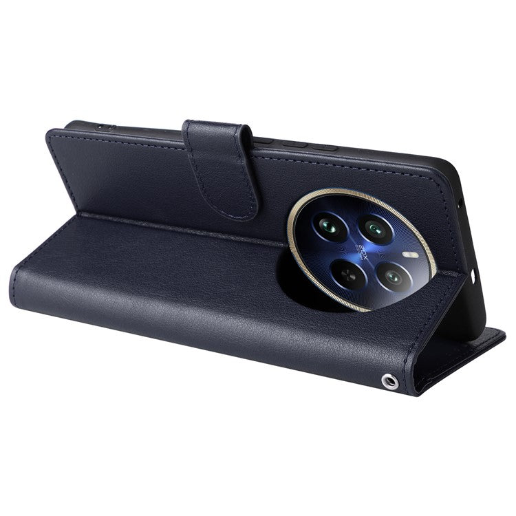 For Realme 12 Pro+ 5G / Realme 12 Pro 5G Case 3 Card Slots PU Leather Wallet Stand Phone Cover - Blue