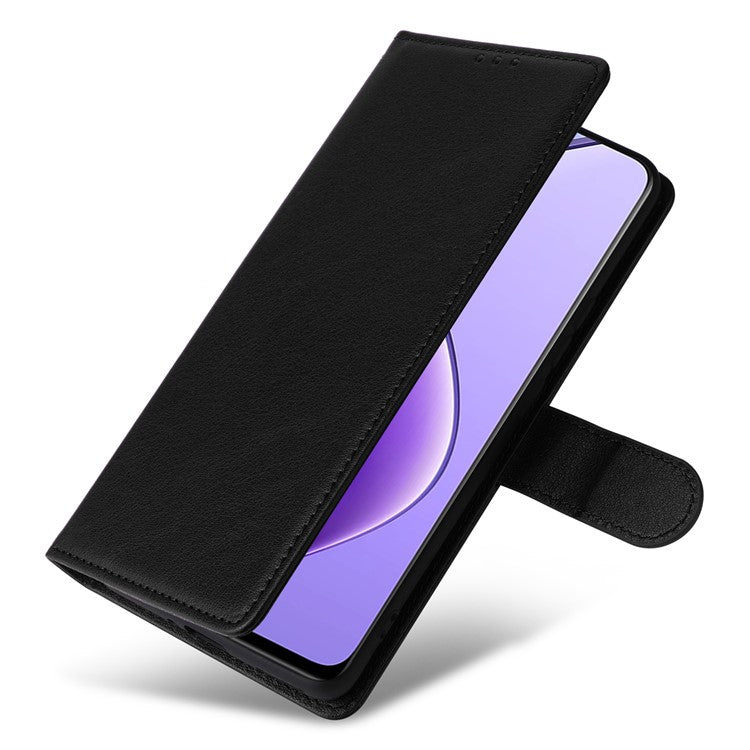 For Realme 12 5G Case 3 Card Slots PU Leather Wallet Stand Phone Cover - Black