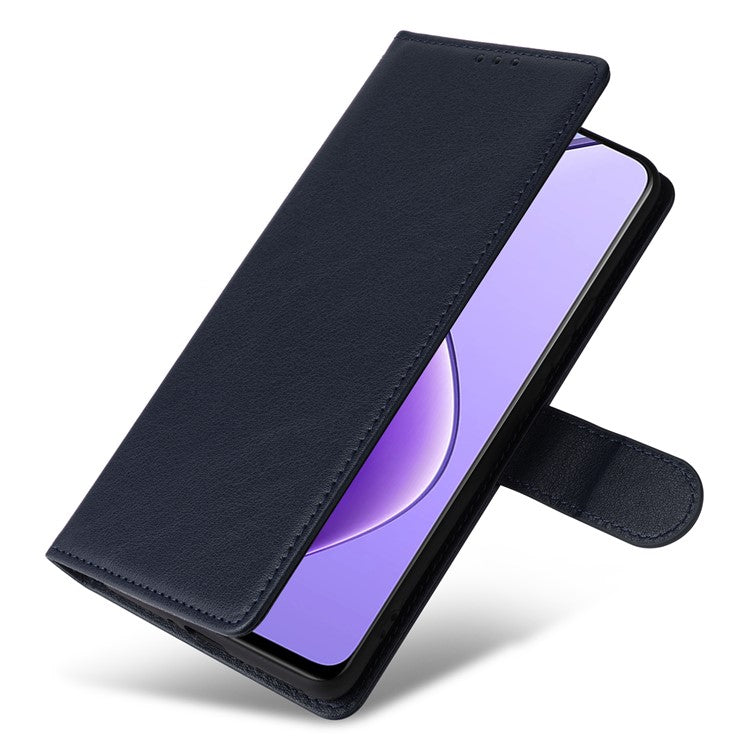 For Realme 12 5G Case 3 Card Slots PU Leather Wallet Stand Phone Cover - Blue