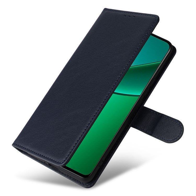 For Realme 12 4G / 12+ 5G Case 3 Card Slots Slim-Fit PU Leather Wallet Stand Phone Cover - Blue