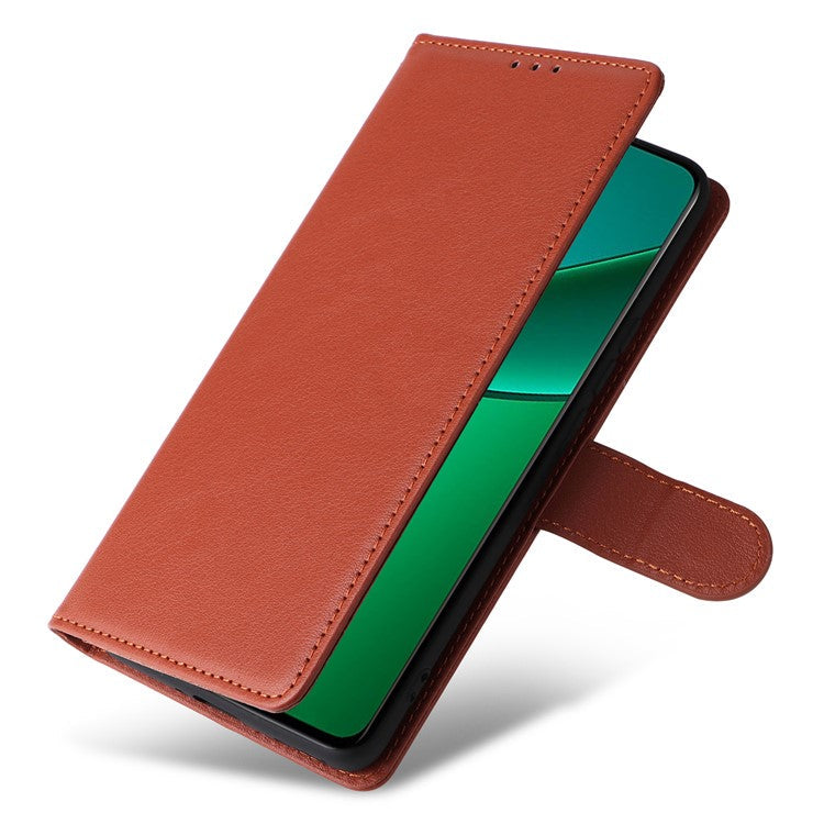 For Realme 12 4G / 12+ 5G Case 3 Card Slots Slim-Fit PU Leather Wallet Stand Phone Cover - Brown