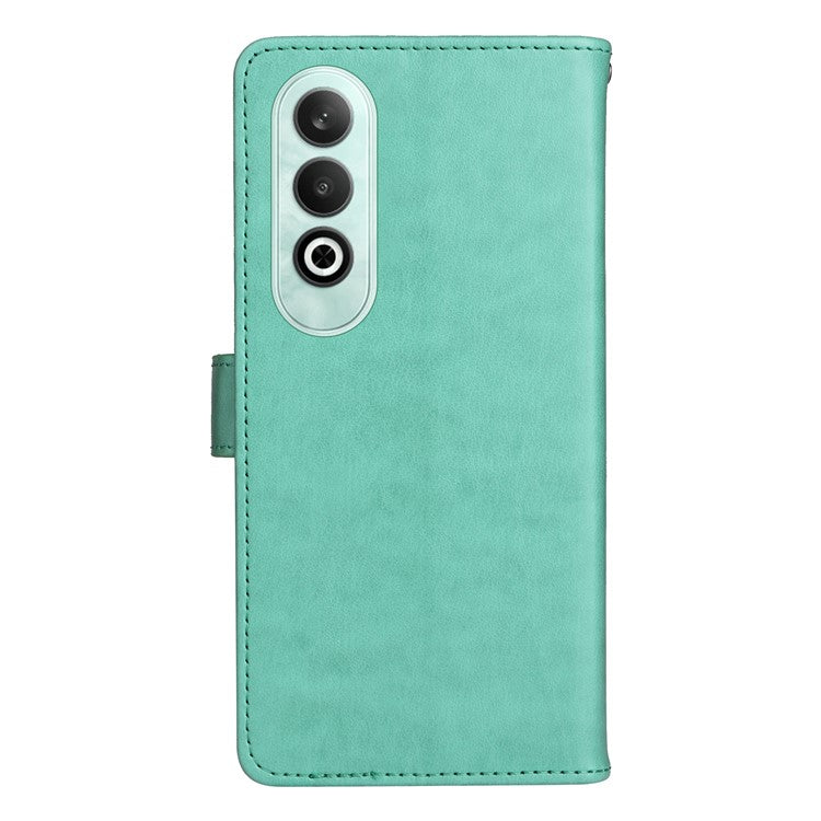 KT Imprinting Flower Series-4 For OnePlus Nord CE4 5Gt Case Leather Wallet Cover Cat Bee Pattern - Green