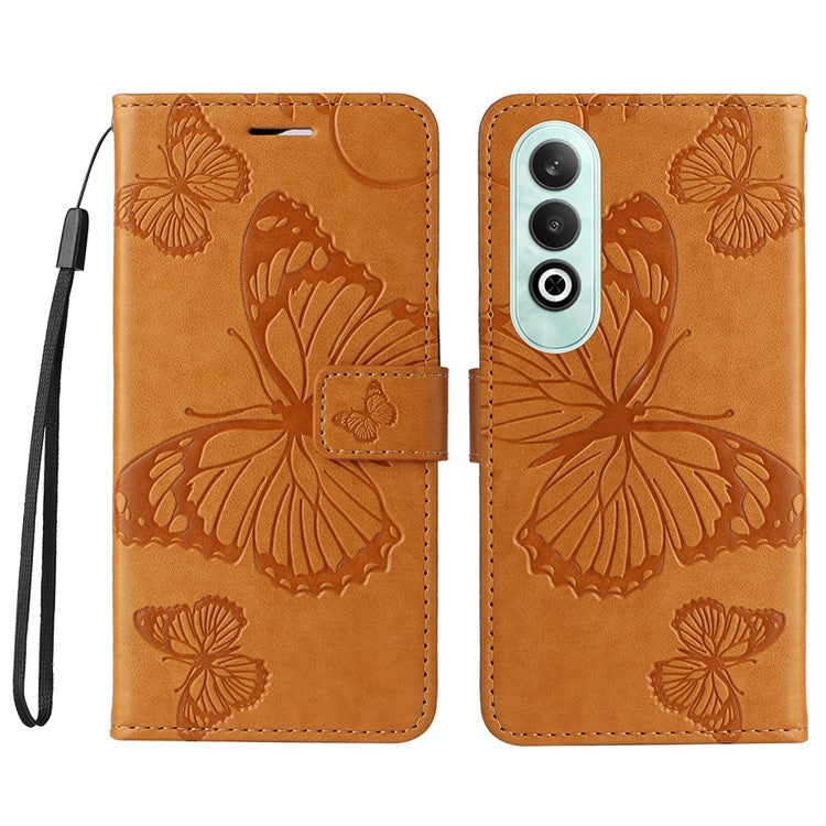 KT Imprinting Flower Series-2 For OnePlus Nord CE4 5G Case Leather Cover with Wallet Stand - Yellow