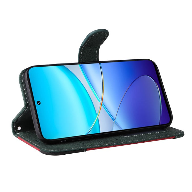 For vivo V40 SE 5G / Y100 5G (Indonesia) / Y200e 5G / V30 Lite 5G (India) Case Three-Color Splicing Phone Cover - Green