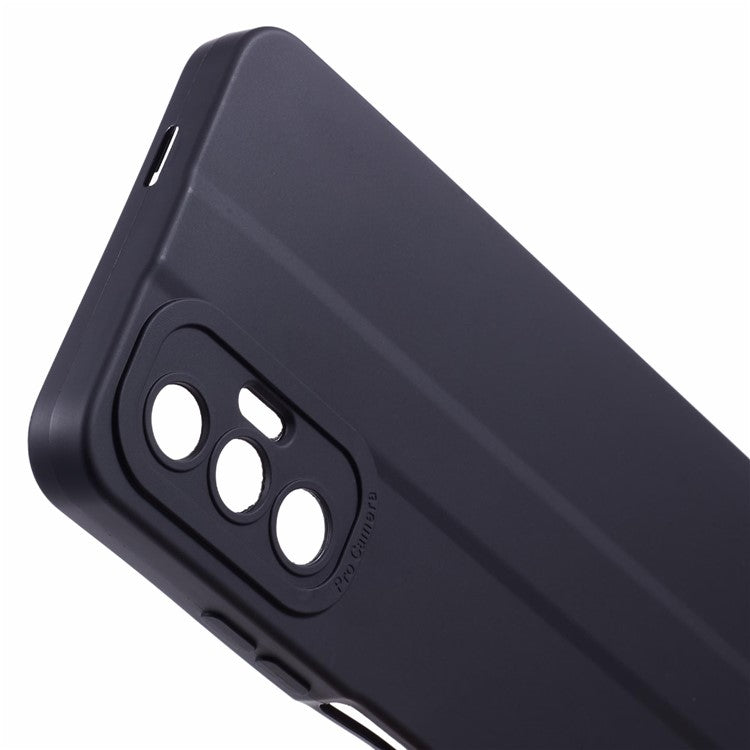 For TECNO Pova 3 4G Case Straight Edge Soft TPU Phone Cover, Black