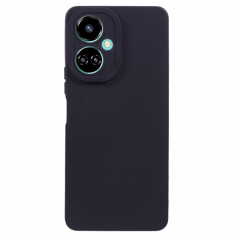 For TECNO Camon 19 4G / 19 Pro 4G Soft TPU Case Straight Edge Phone Cover, Black