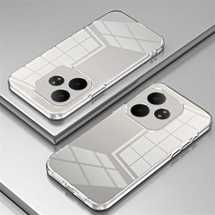 For Realme GT Neo6 SE 5G Case Crystal Clear Back Electroplating TPU Phone Cover - Transparent