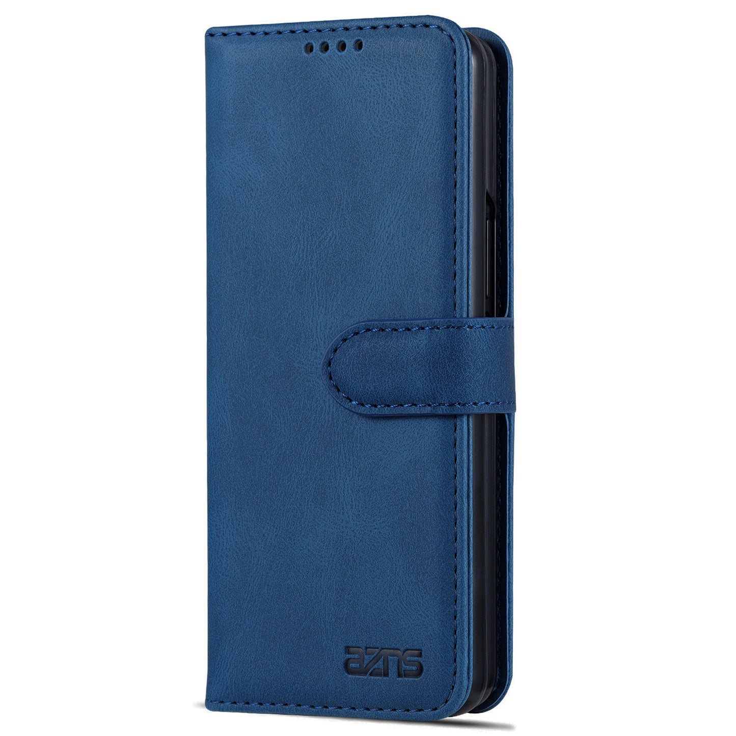 AZNS For Samsung Galaxy Z Fold6 5G Case Leather Phone Cover with Wallet Stand - Blue