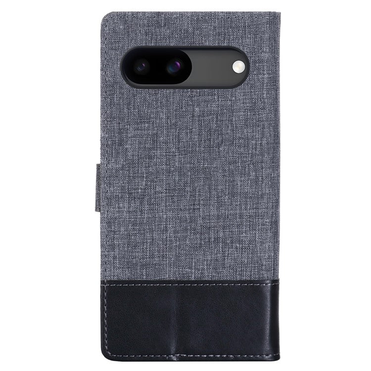 MUXMA MX102 For Google Pixel 8a Case Canvas+Leather+TPU Phone Wallet Cover - Black