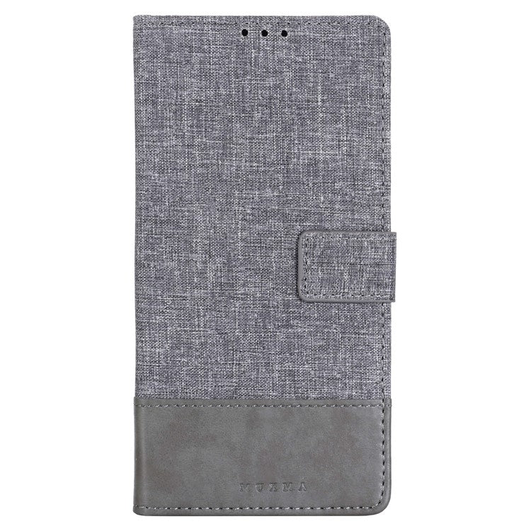 MUXMA MX102 For Google Pixel 8a Case Canvas+Leather+TPU Phone Wallet Cover - Grey