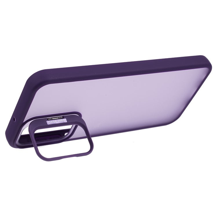 NKS Series For Samsung Galaxy A24 4G (162.1 x 77.6 x 8.3mm) Case Kickstand TPU+PC Phone Cover - Purple