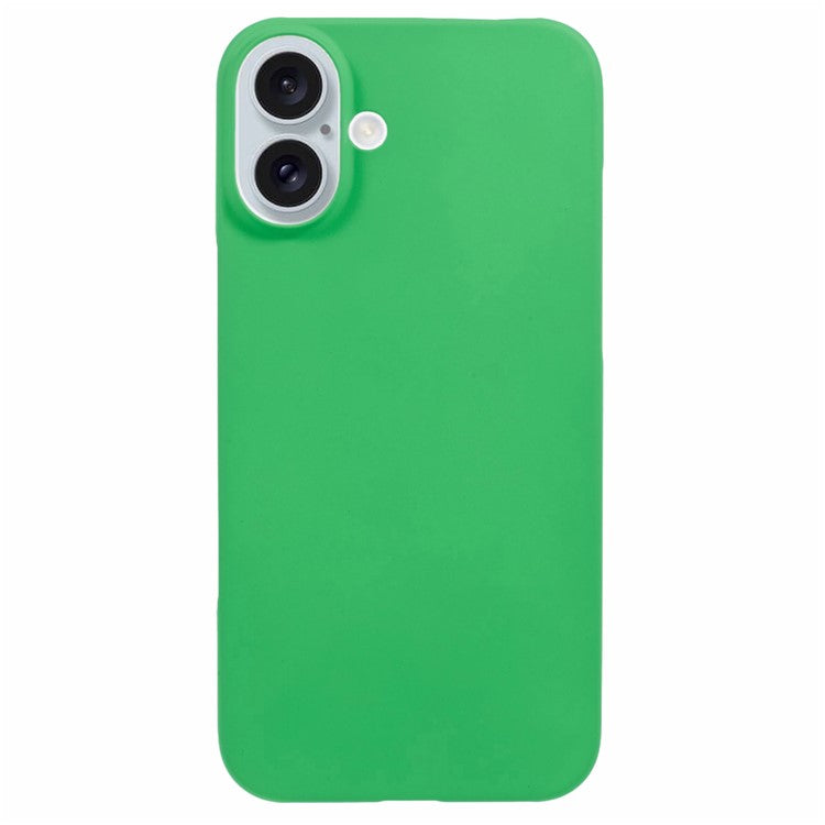 For iPhone 16 Shockproof Hard PC Phone Case Rubberized Phone Cover - Green